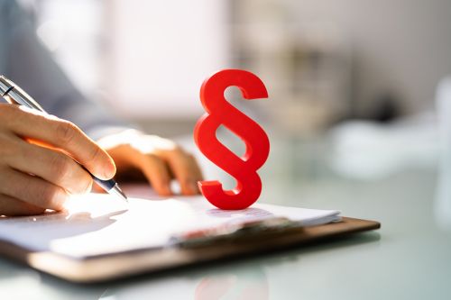 Mappe mit Paragraph Symbol